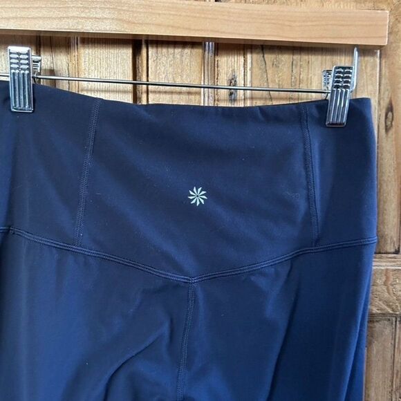 Athleta Small Elation Capri Cropped Leggings Navy Blue Flawed - Picture 5 of 7